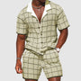 Zweiteiliger Herren-Sommer-Set mit Karomuster – Jules