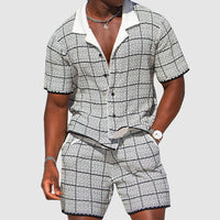 Zweiteiliger Herren-Sommer-Set mit Karomuster – Jules