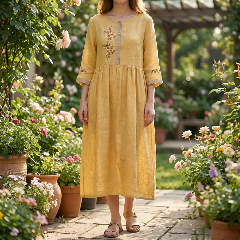 Besticktes Kleid Im Ethno-Stil - Thalea