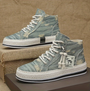 Herren High-Top Denim Sneaker mit Grippsohle & Knöchelstütze – Jarek
