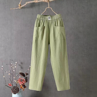 Linen Pants with Elastic Waist - Livia