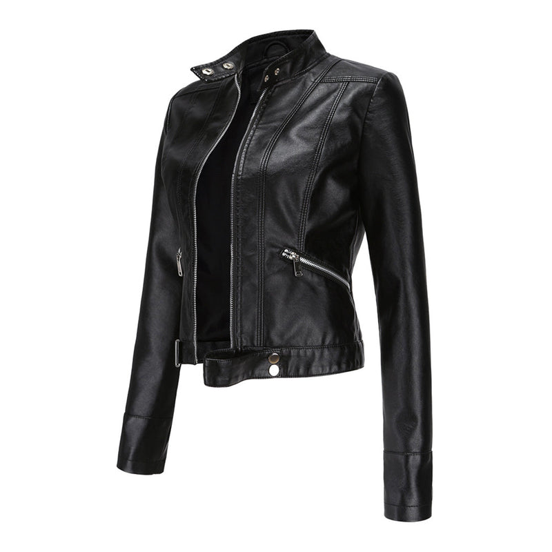 Classic Women's Leather Jacket with Timeless Style 9
