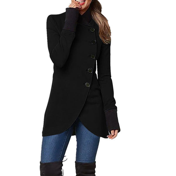 Damen-Übergangsjacke mit asymmetrischem Verschluss – Isabella