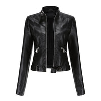 Classic Women's Leather Jacket with Timeless Style 2