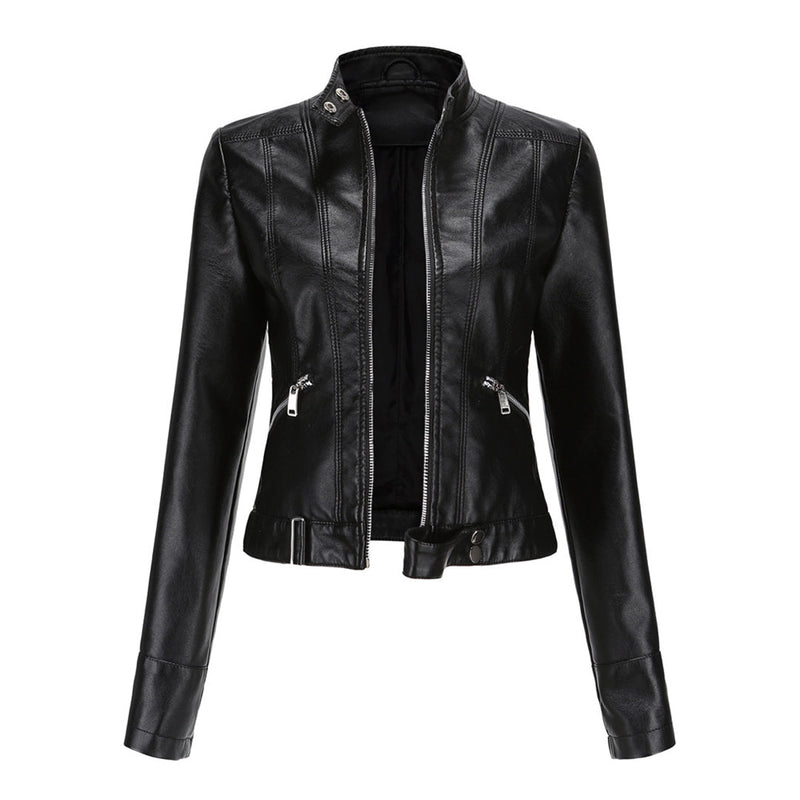 Classic Women's Leather Jacket with Timeless Style 2