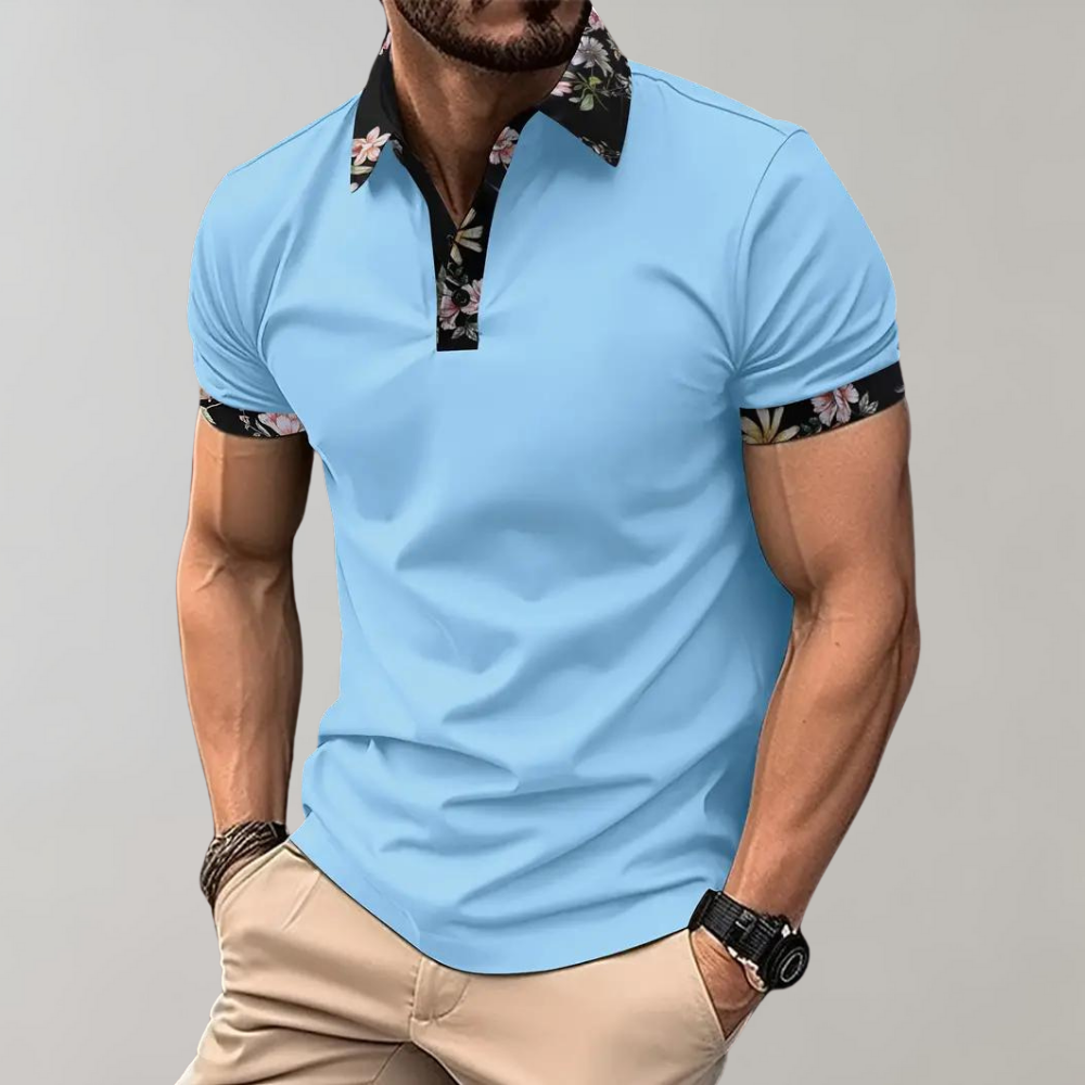 Herren-Poloshirt mit dezentem Druck - Noah