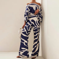 Zweiteiliges Damen-Set mit Print & lockerem Schnitt – Valeria