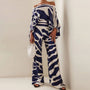 Zweiteiliges Satin-Set mit Muster – Selena