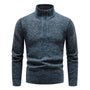 Gestrickter Herrenpullover mit halbem Reißverschluss – Cedric