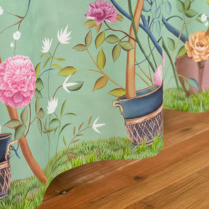 Blumen Und Vogelmotiv Duschvorhang - AquaFlora