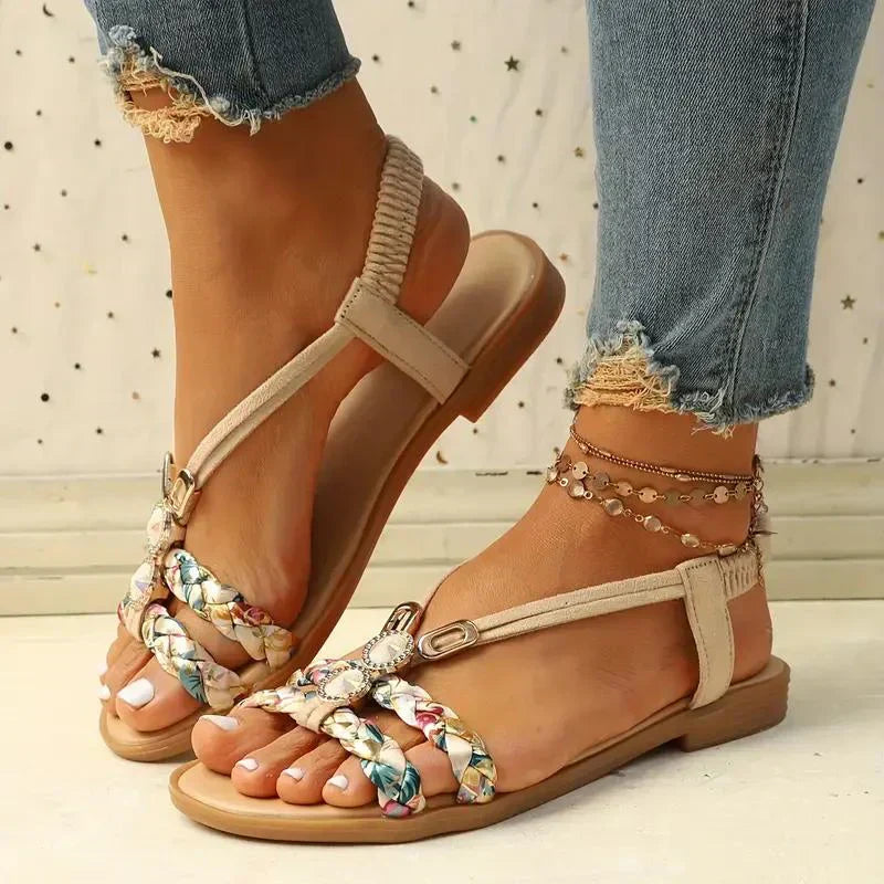 Boho Kralen Slip-On Zomersandalen – Amira