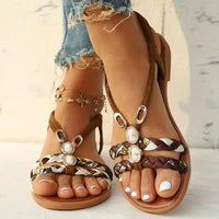 Boho Kralen Slip-On Zomersandalen – Amira