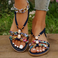 Boho Kralen Slip-On Zomersandalen – Amira