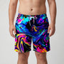 Bold Graphic Print Beach Shorts - Cameron