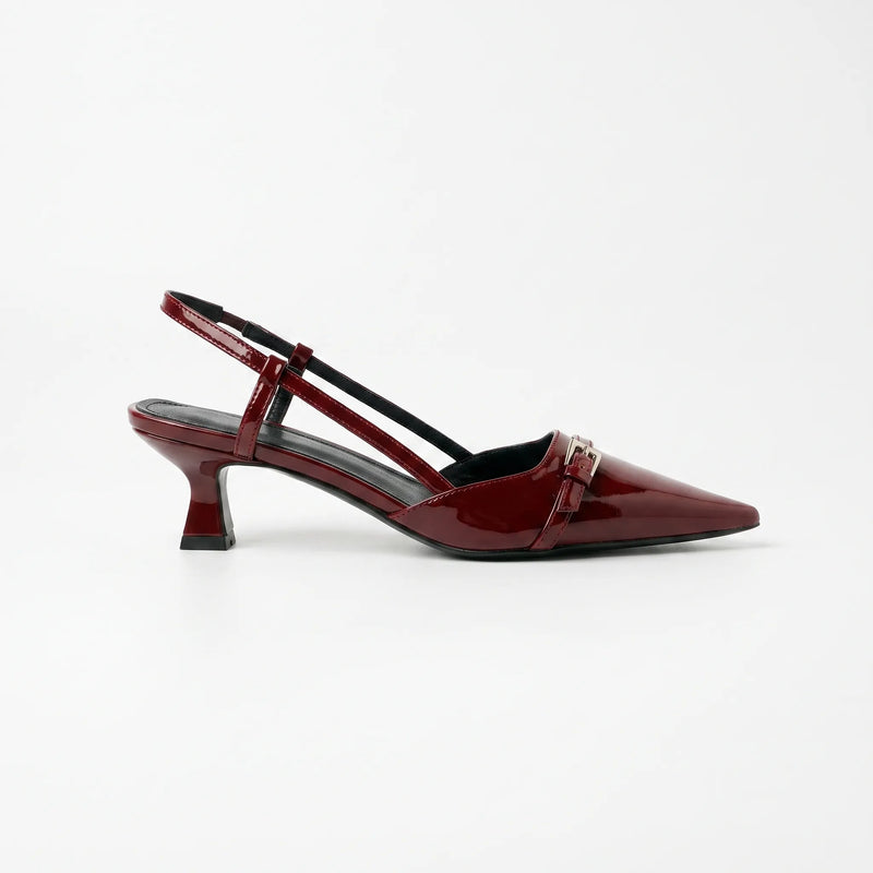 Bordeaux Slingbacks Met Spitse Neus - Victoria