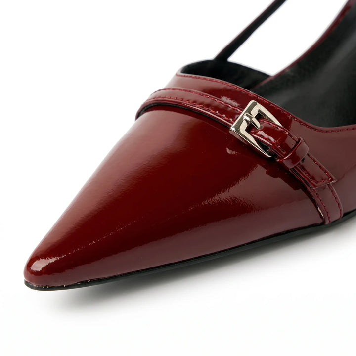 Bordeaux Slingbacks Met Spitse Neus - Victoria