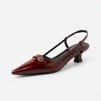 Bordeaux Slingbacks Met Spitse Neus - Victoria