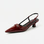 Bordeaux Slingbacks Met Spitse Neus - Victoria