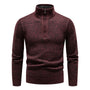 Gestrickter Herrenpullover mit halbem Reißverschluss – Cedric