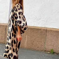 Loose-fit Panterprint Jurk - Selena