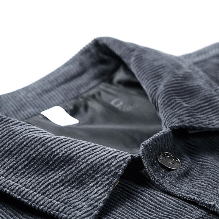 Bequeme graue Cordjacke - Rover