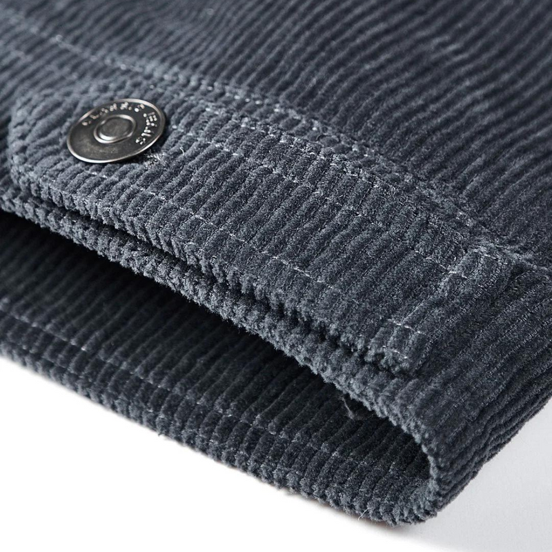 Bequeme graue Cordjacke - Rover