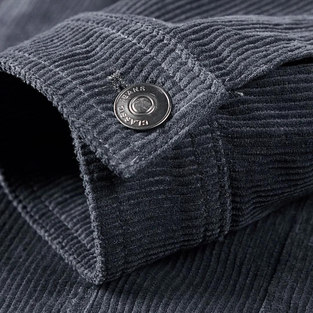 Bequeme graue Cordjacke - Rover