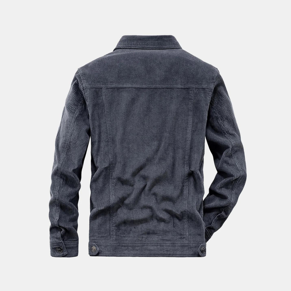 Bequeme graue Cordjacke - Rover
