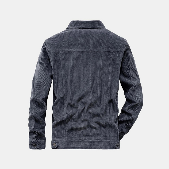 Bequeme graue Cordjacke - Rover