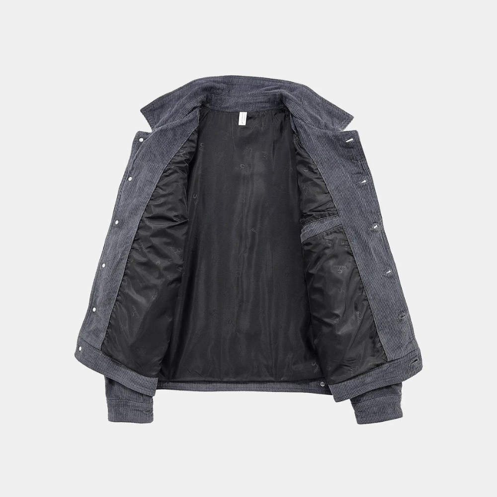 Bequeme graue Cordjacke - Rover