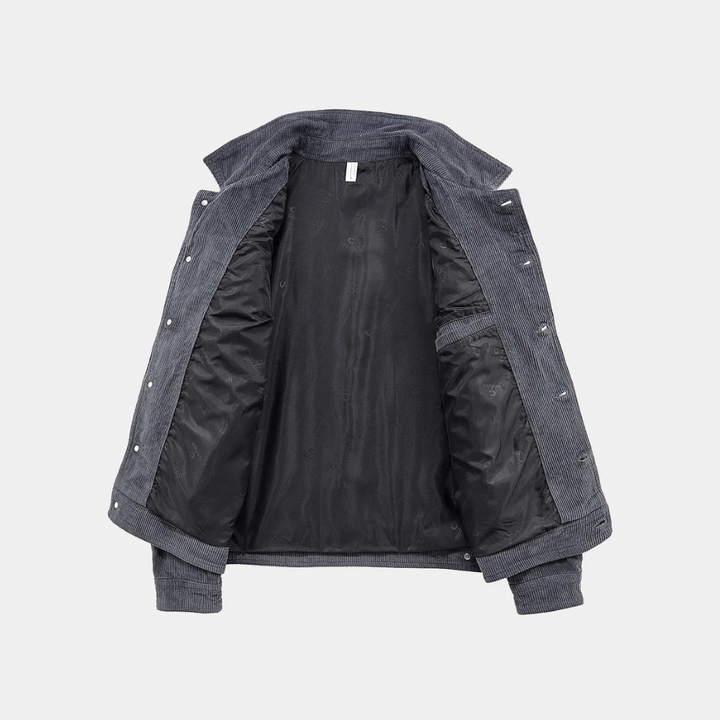 Bequeme graue Cordjacke - Rover