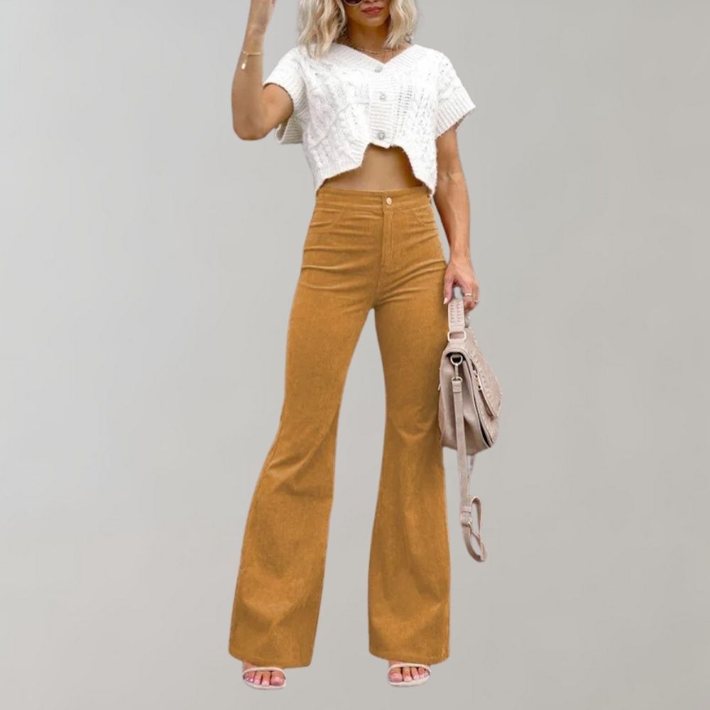 Trendige Cordweite Hose - Valerie