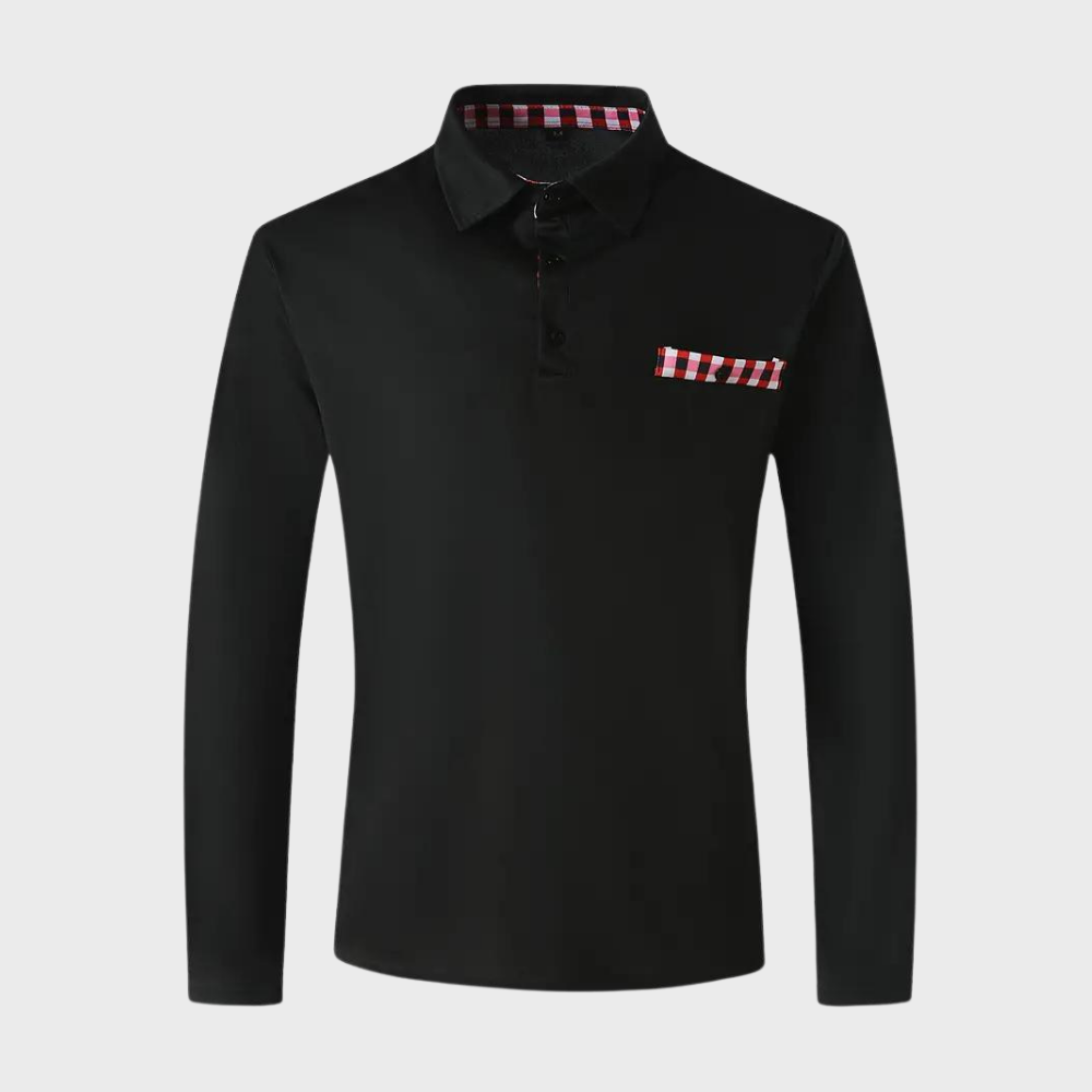 Herren-Poloshirt mit langen Ärmeln - Oliver