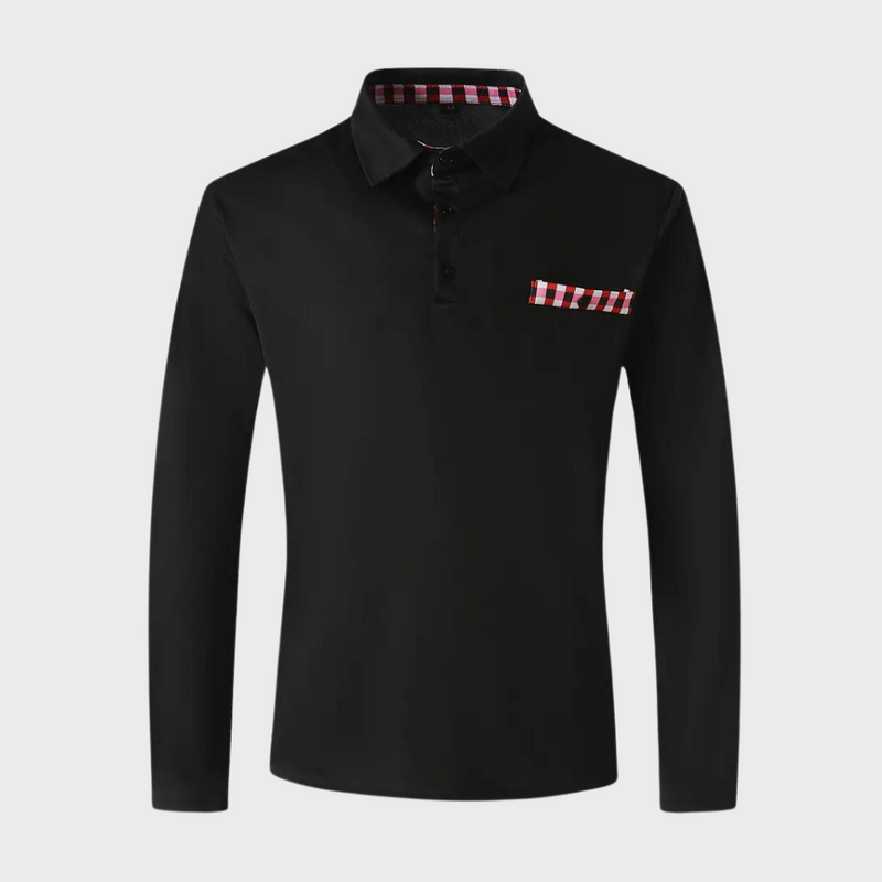 Herren-Poloshirt mit langen Ärmeln - Oliver