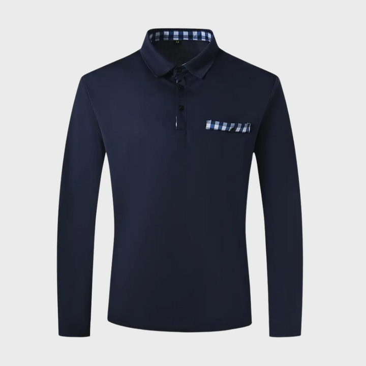Herren-Poloshirt mit langen Ärmeln - Oliver