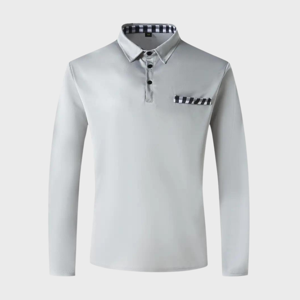 Herren-Poloshirt mit langen Ärmeln - Oliver