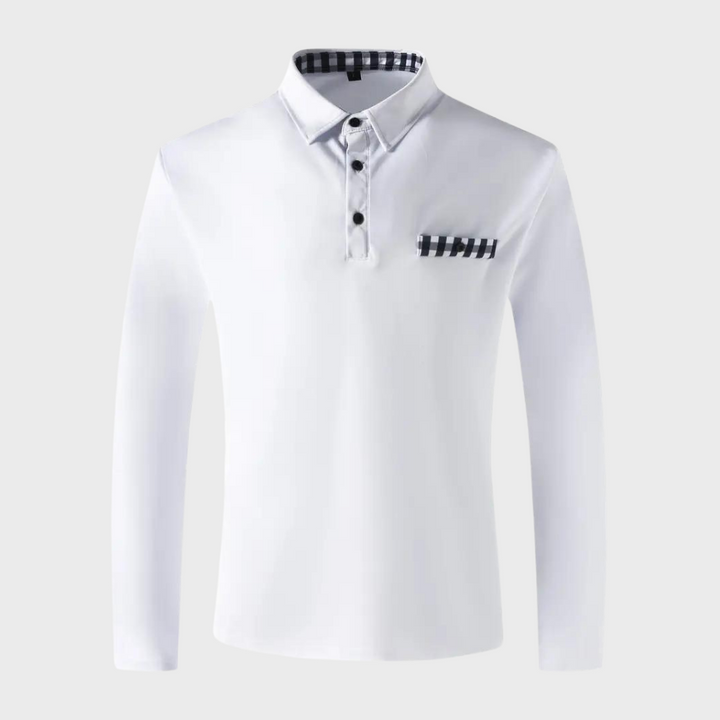Herren-Poloshirt mit langen Ärmeln - Oliver