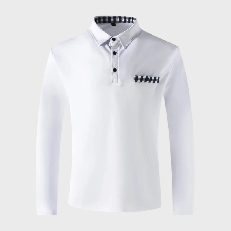 Herren-Poloshirt mit langen Ärmeln - Oliver