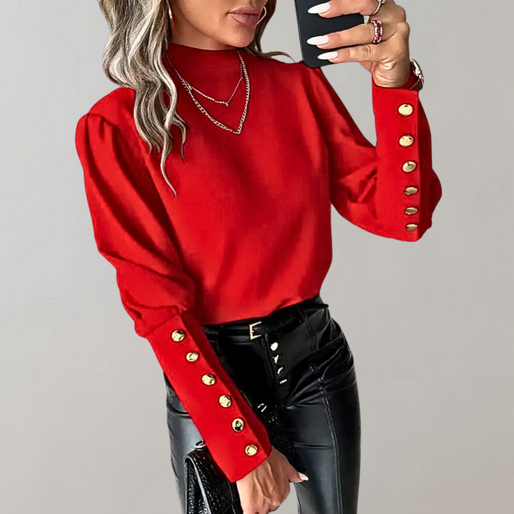 Trendige Damenbluse mit Spitze - Clara