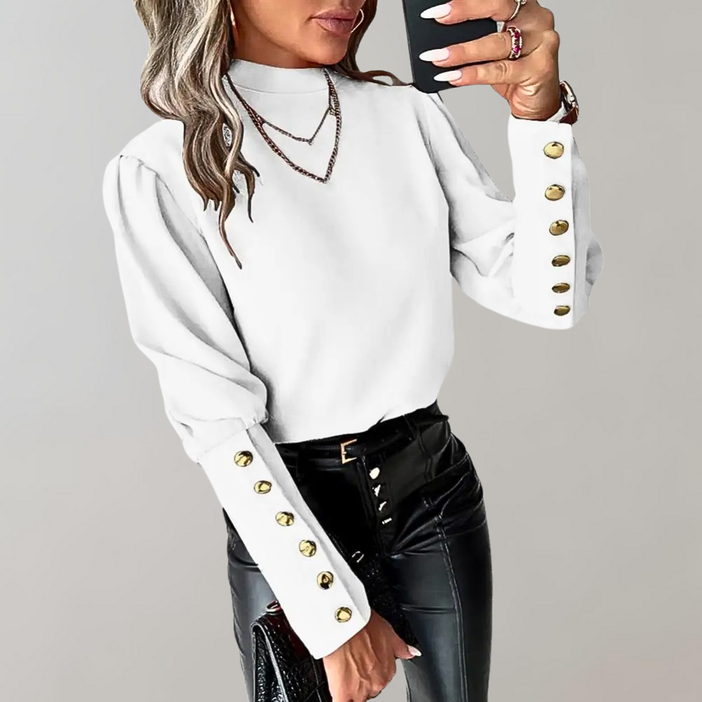 Trendige Damenbluse mit Spitze - Clara