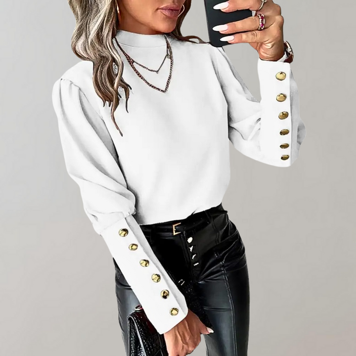 Trendige Damenbluse mit Spitze - Clara