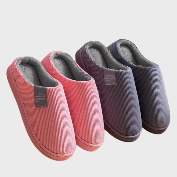 Sally - Warm Corduroy Lined Slippers