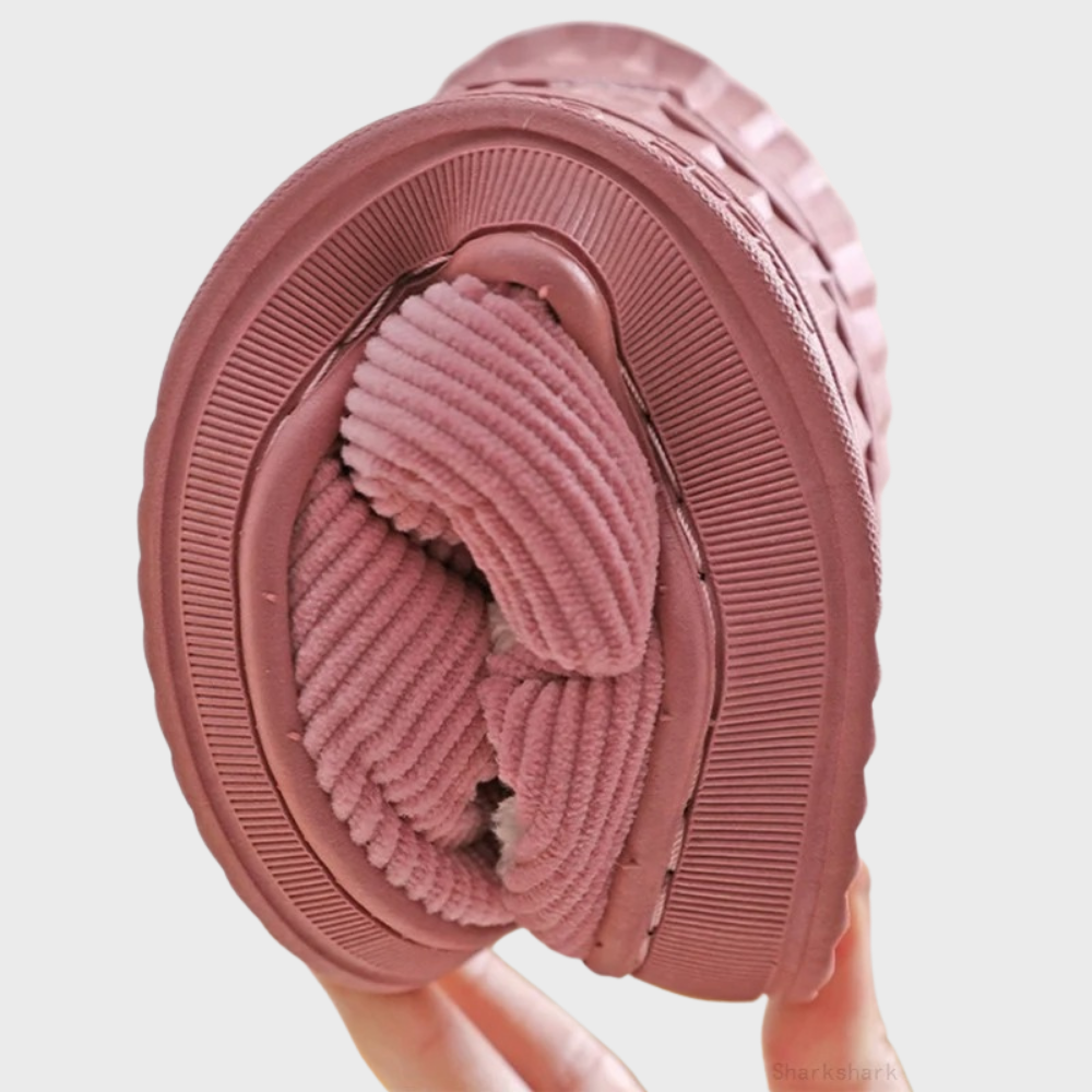 Sally - Warm Corduroy Lined Slippers
