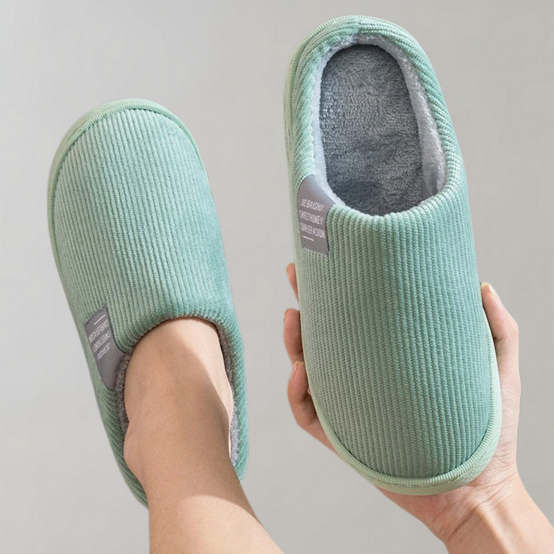 Sally - Warm Corduroy Lined Slippers