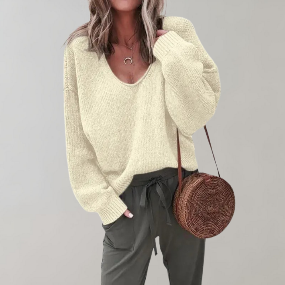 Lässiger Gestrickter Damenpullover - Mila