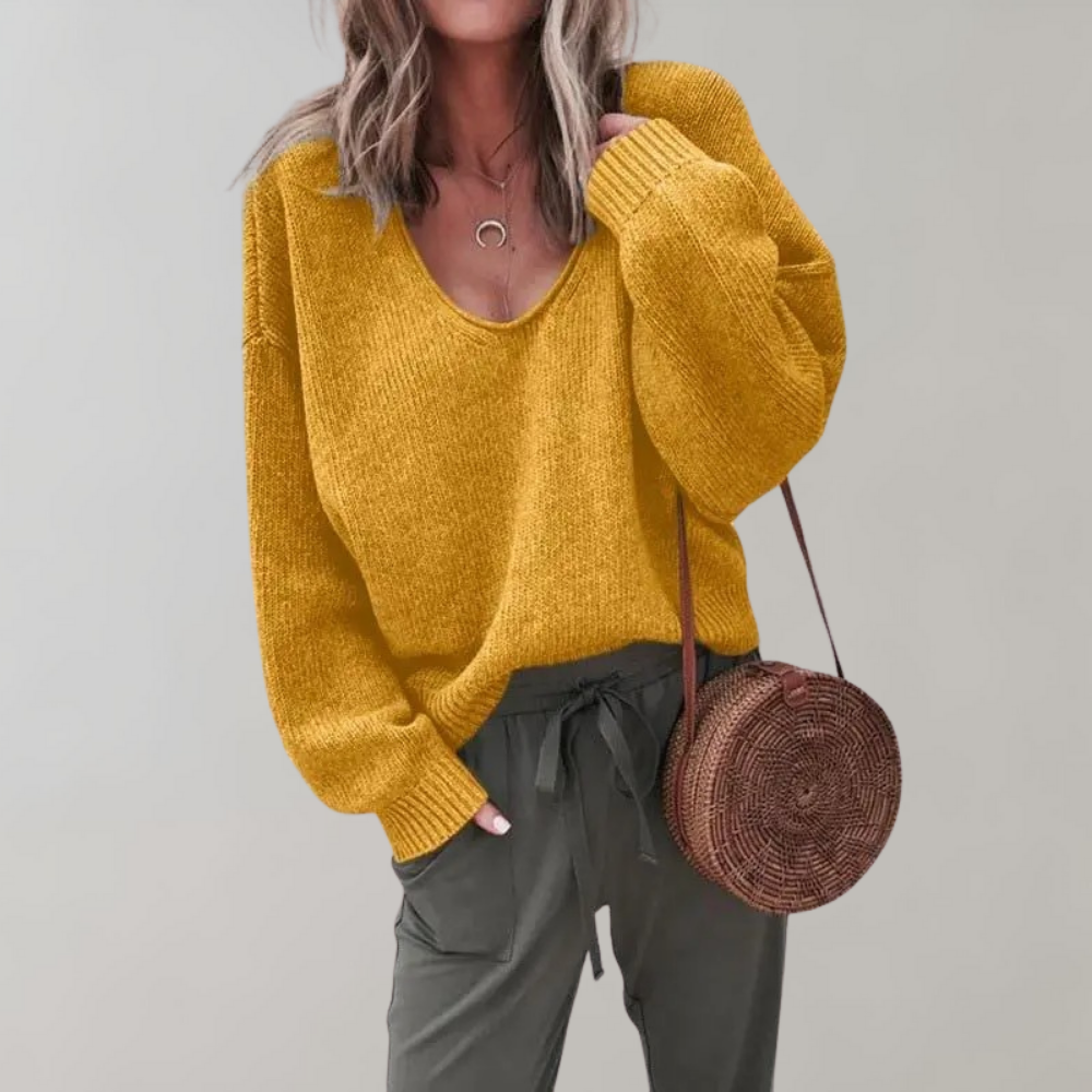 Lässiger Gestrickter Damenpullover - Mila