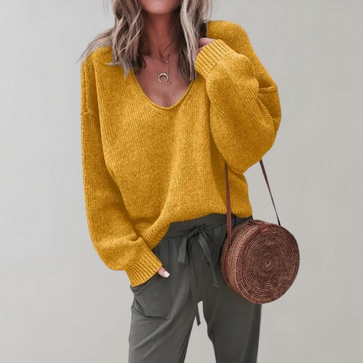 Lässiger Gestrickter Damenpullover - Mila