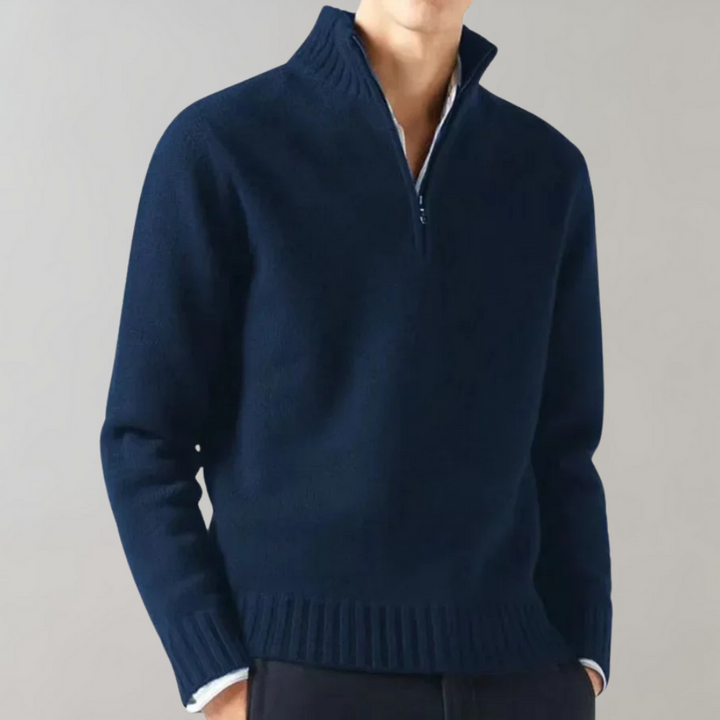 Stilvoller Herrenpullover mit Halb-Reißverschluss - Ethan