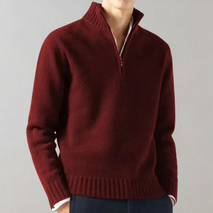 Stilvoller Herrenpullover mit Halb-Reißverschluss - Ethan