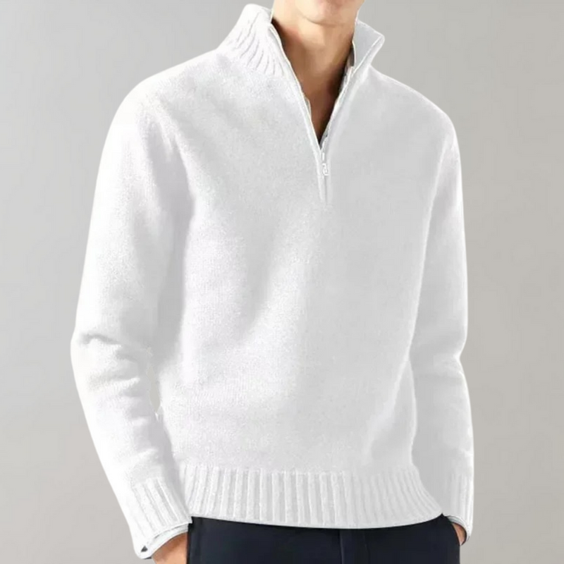 Stilvoller Herrenpullover mit Halb-Reißverschluss - Ethan